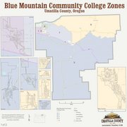 Map of BMCC College Zones in Umatilla County