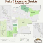 Map of Parks and Recreation Districts in Umatilla County